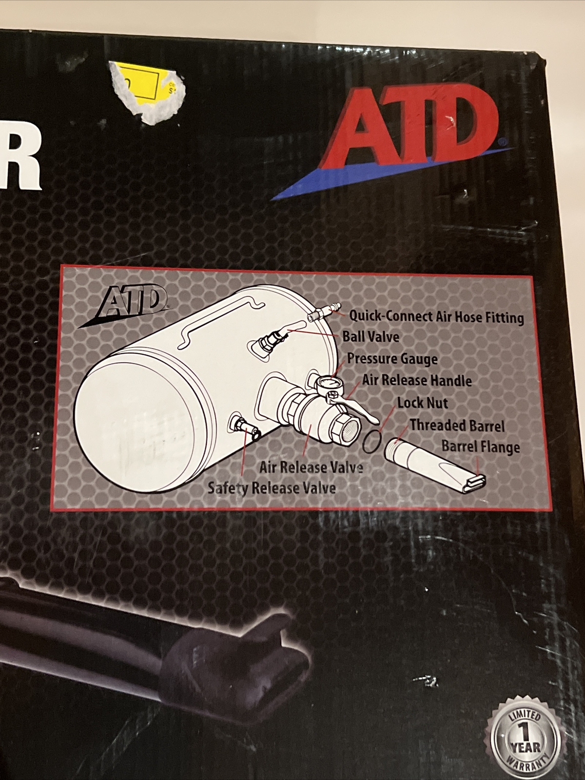 ATD Portable 5 gallon Tank Air Tire Bead Seater w/ gauge #9905. Free Shipping