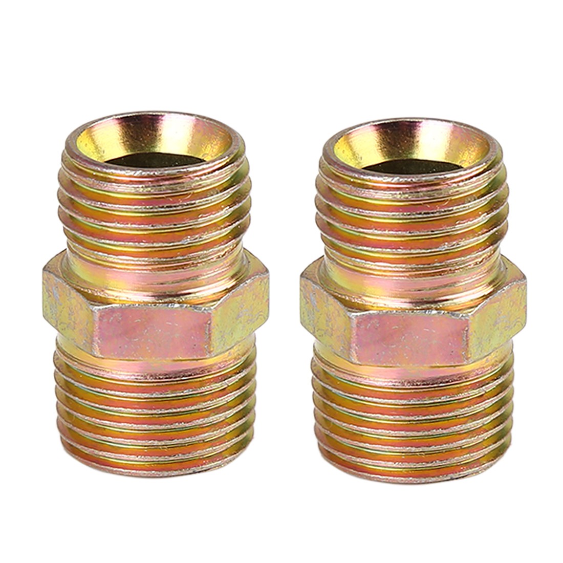 2pcs 3/8″ NPT to M16x1.5mm Male Air Pipe Fitting Adapter Connector