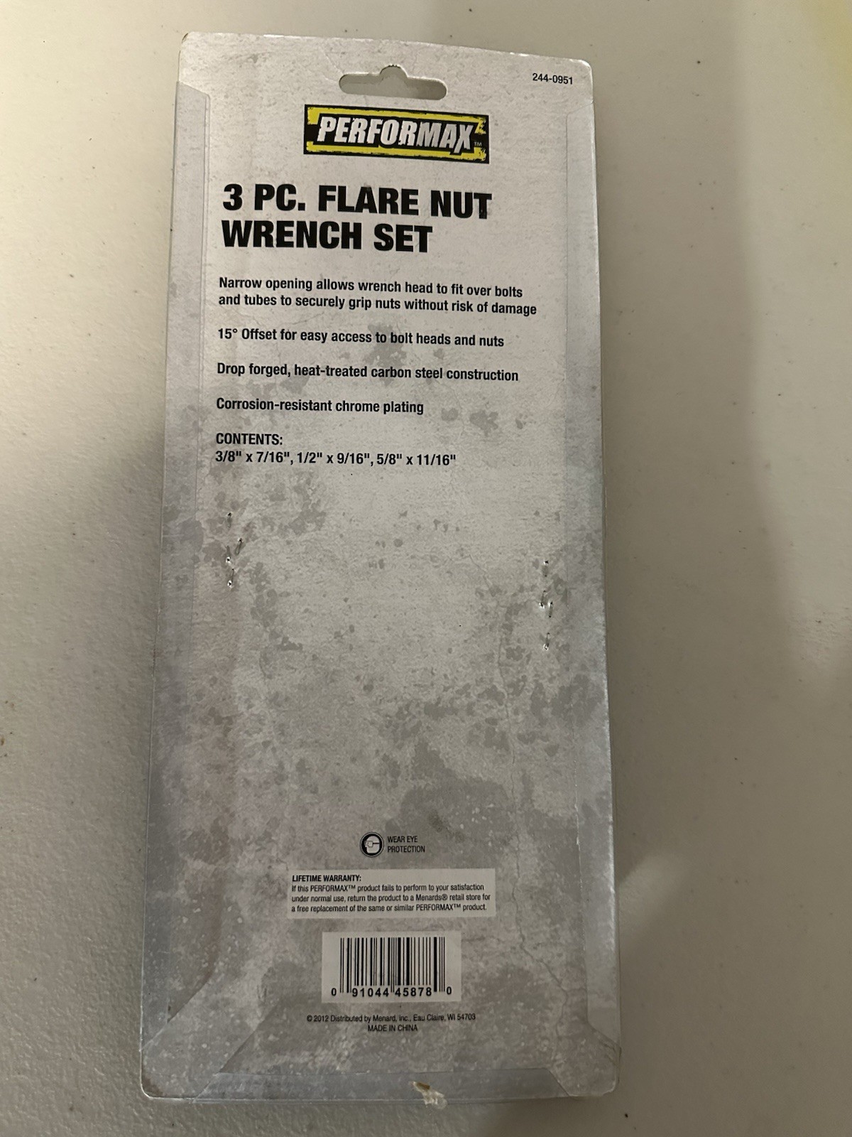 Performax 3 Pc Flare Nut Wrench Set