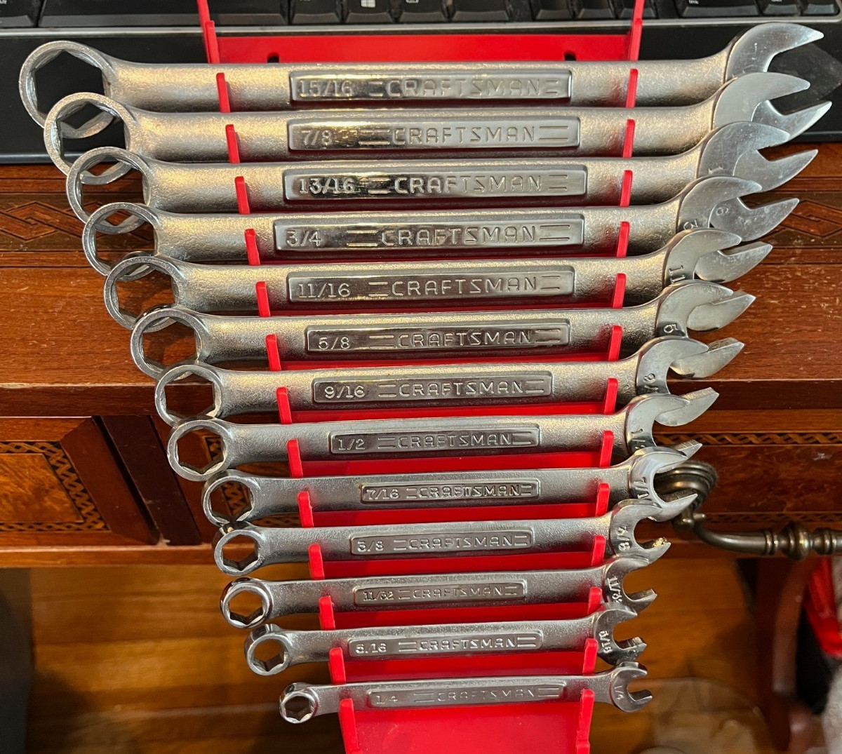 Vintage Craftsman VA USA 13pc SAE 6 Pt Combination Wrench Set 1/4″ – 15/16″ Rare