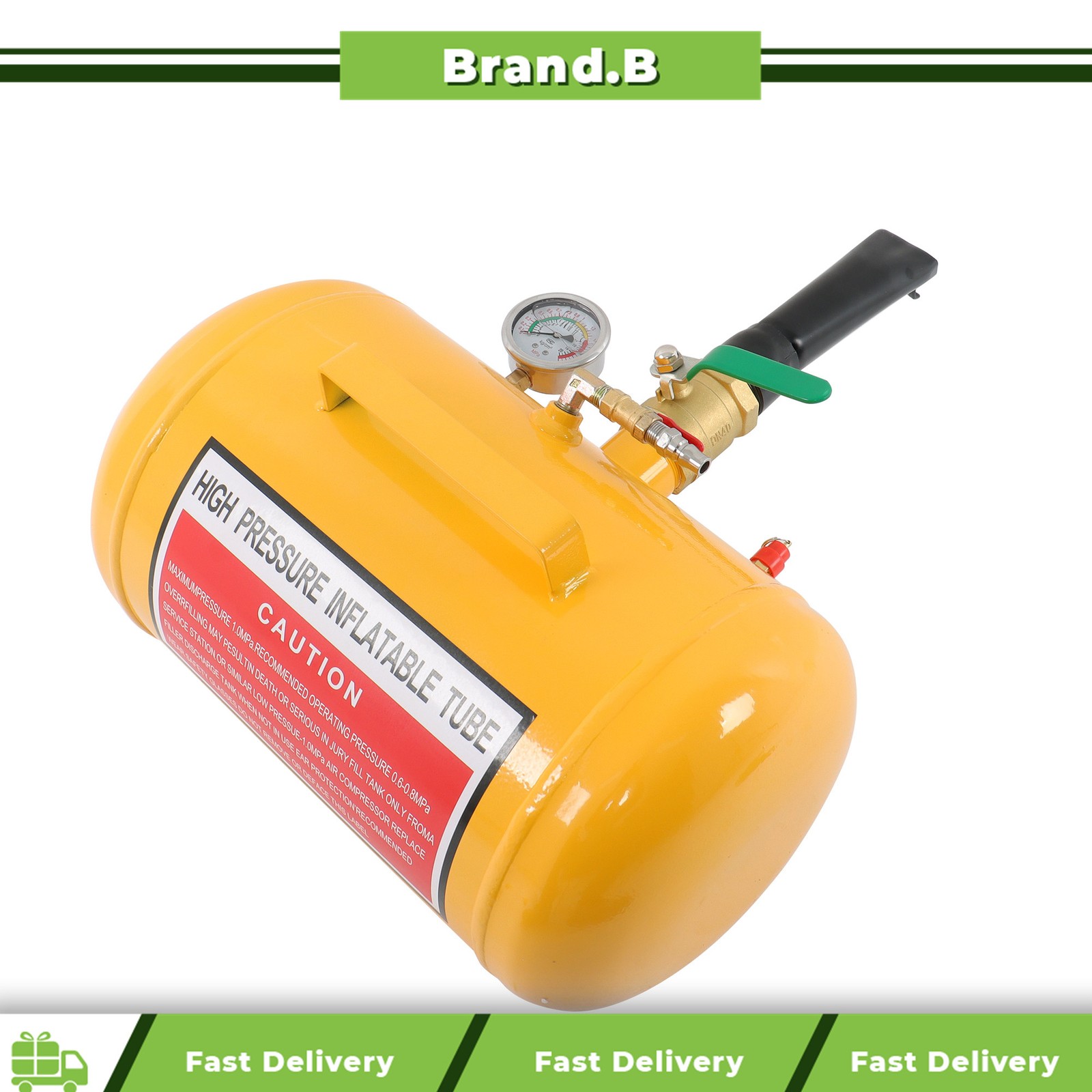 Yellow 145PSI 5 Gallon Air Tire Bead Seater Blaster Tool Seating Inflator Truck