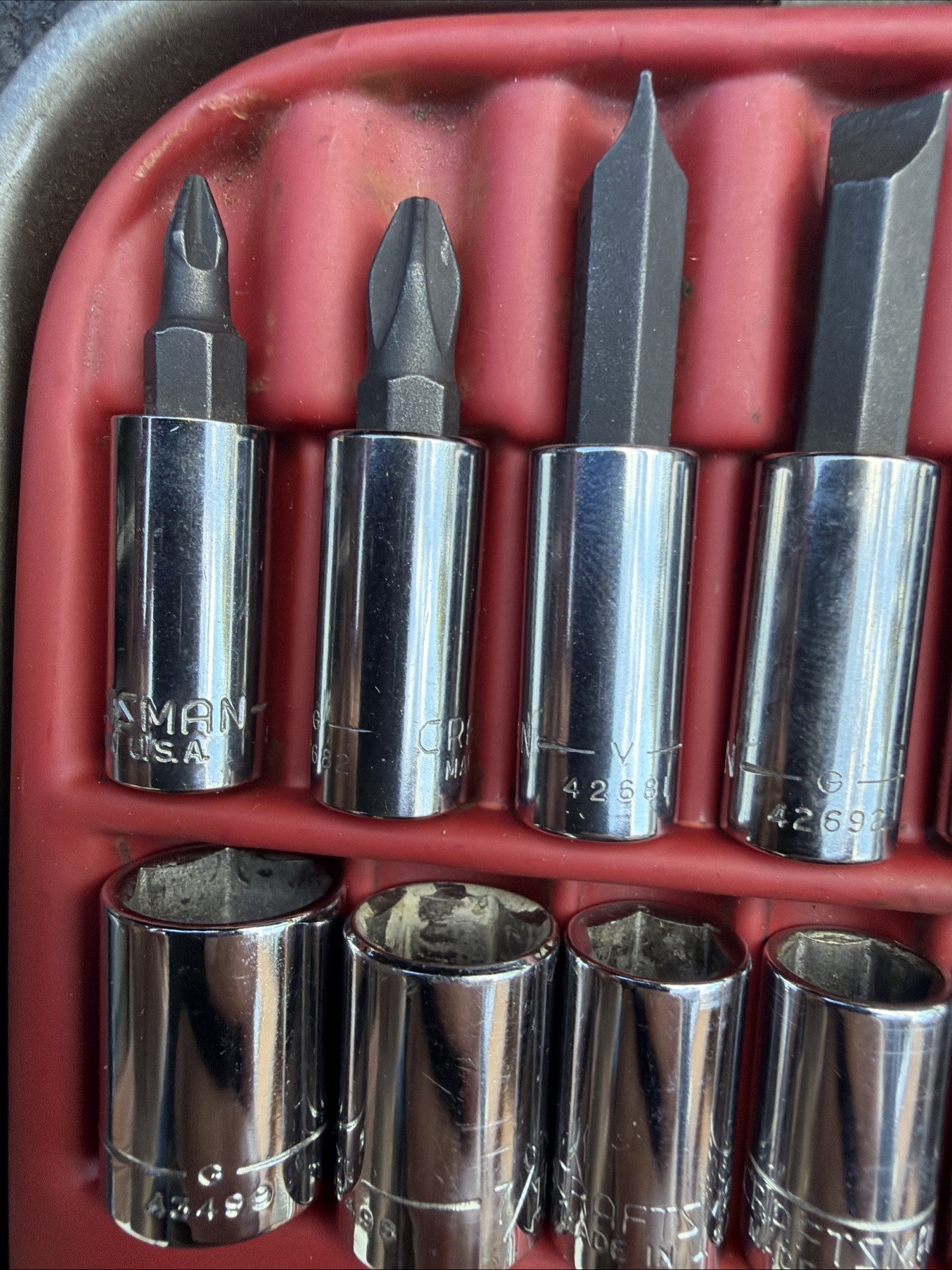 Sears Craftsman 1/4″ Drive 48pc SAE RHFT Socket Set Metal Case USA RARE 44302