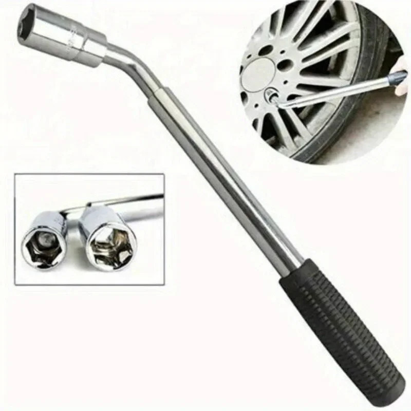 3PCS Tire Socket Wrench L Type Extended Telescopic Rod Repair
