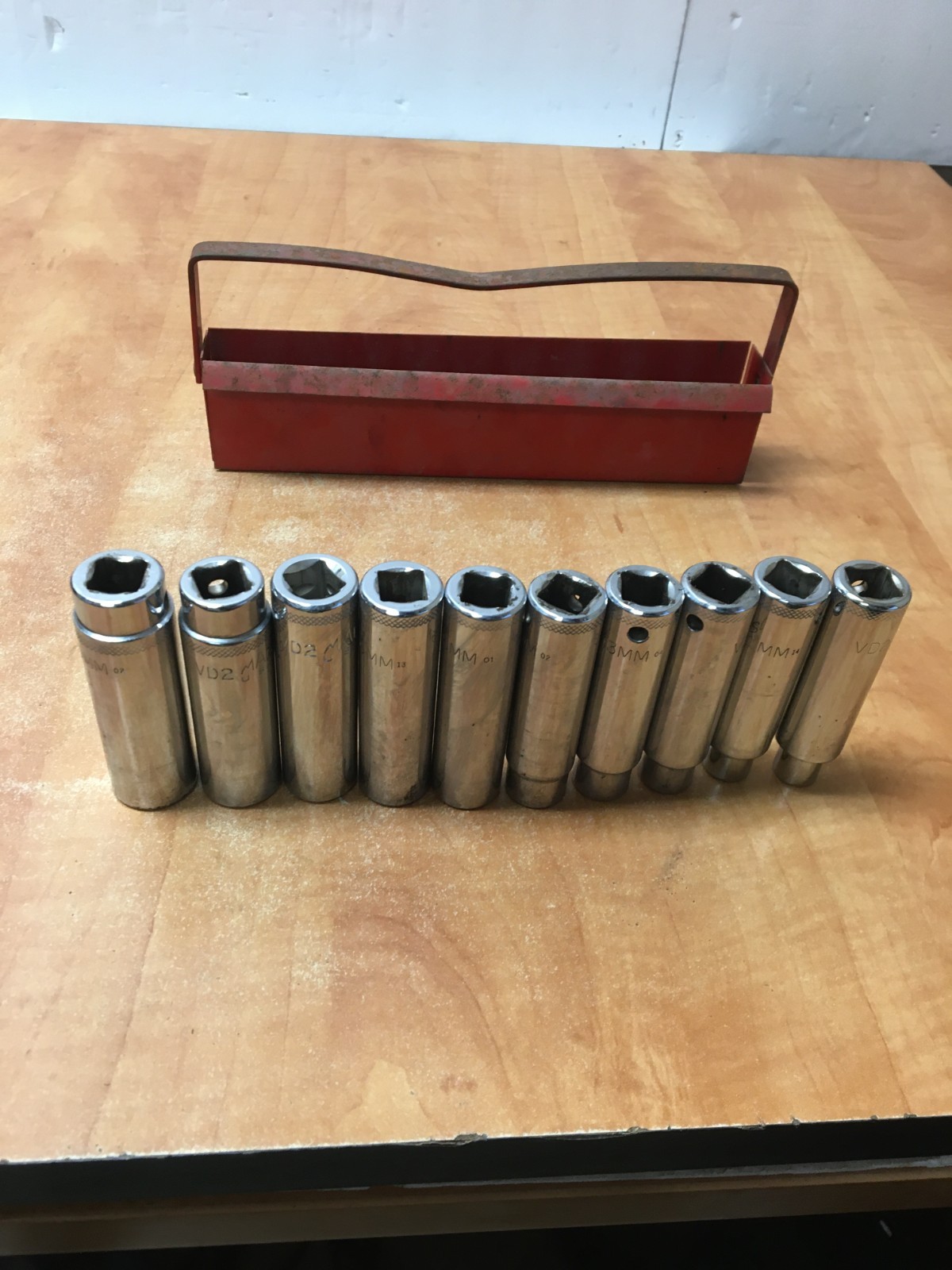 Mac USA VD2 10-Piece 1/2″ Drive Deep Metric Socket Set 10mm to 19mm w/tray