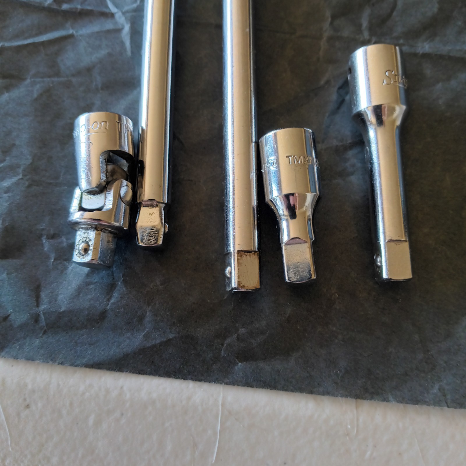 5 Snap-on 1/4″ Extensions TMX (W140, 140, 2, I) TMU8 14″ wobble + 14″ + swivel +