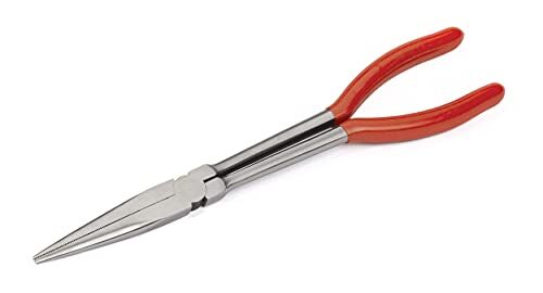 Titan 60771 11-Inch Straight Long Nose Pliers with Comfortable Grip Handle