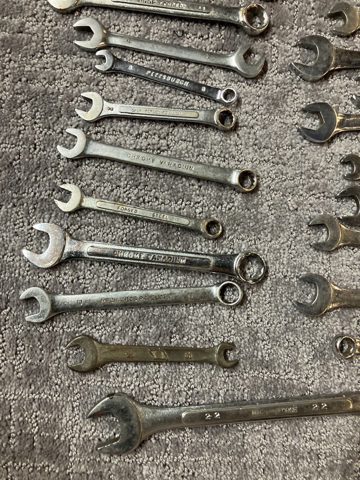 Mixed Lot of (25) of Assorted Wrenches Various Sizes (a)