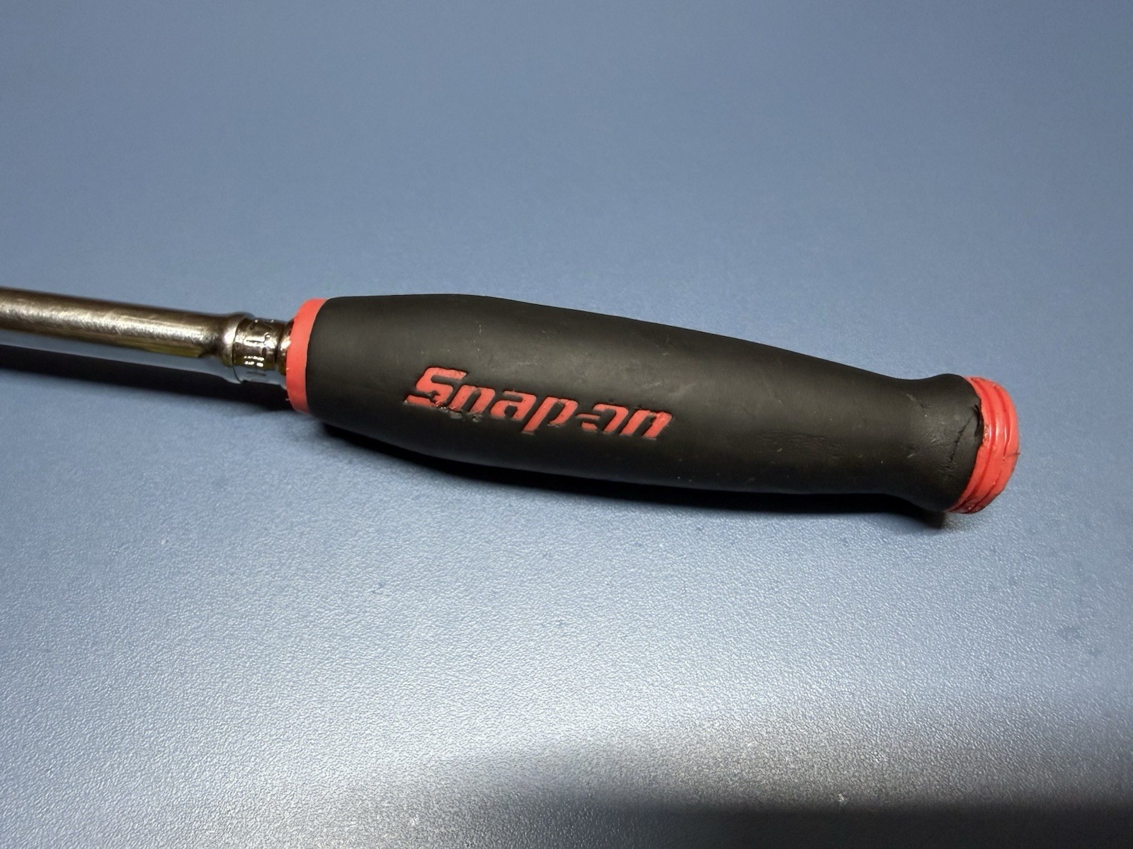 Snap-On Dual 80 1/4″ Drive XL Ratchet Red Soft Grip Extra-Long Handle THLL72 USA