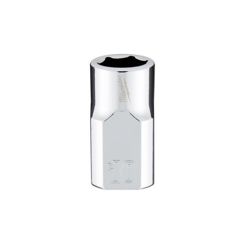 Milwaukee 10 mm X 3/8 in. drive Metric 6 Point Standard Socket