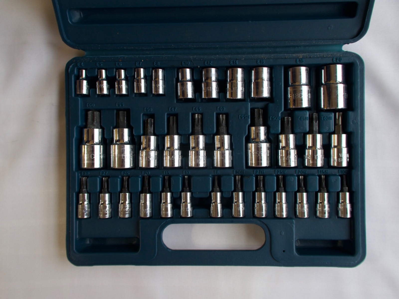 VIM Torx TMS34PF. 34pc Master Torx/ E-Torx/ Star Bit Socket set