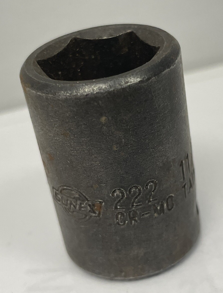 Sunex 222 11/16″ 1/2″ Drive 6 Point Shallow Impact Socket Standard Tools 6pt SAE