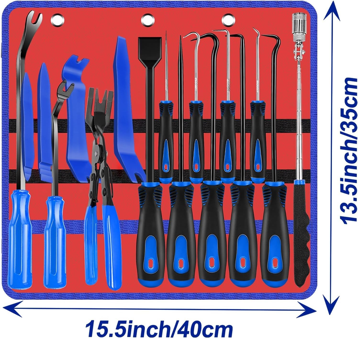 Complete 17-Piece Hook and Pick Set: Essential Tools for Automotive Repairs
