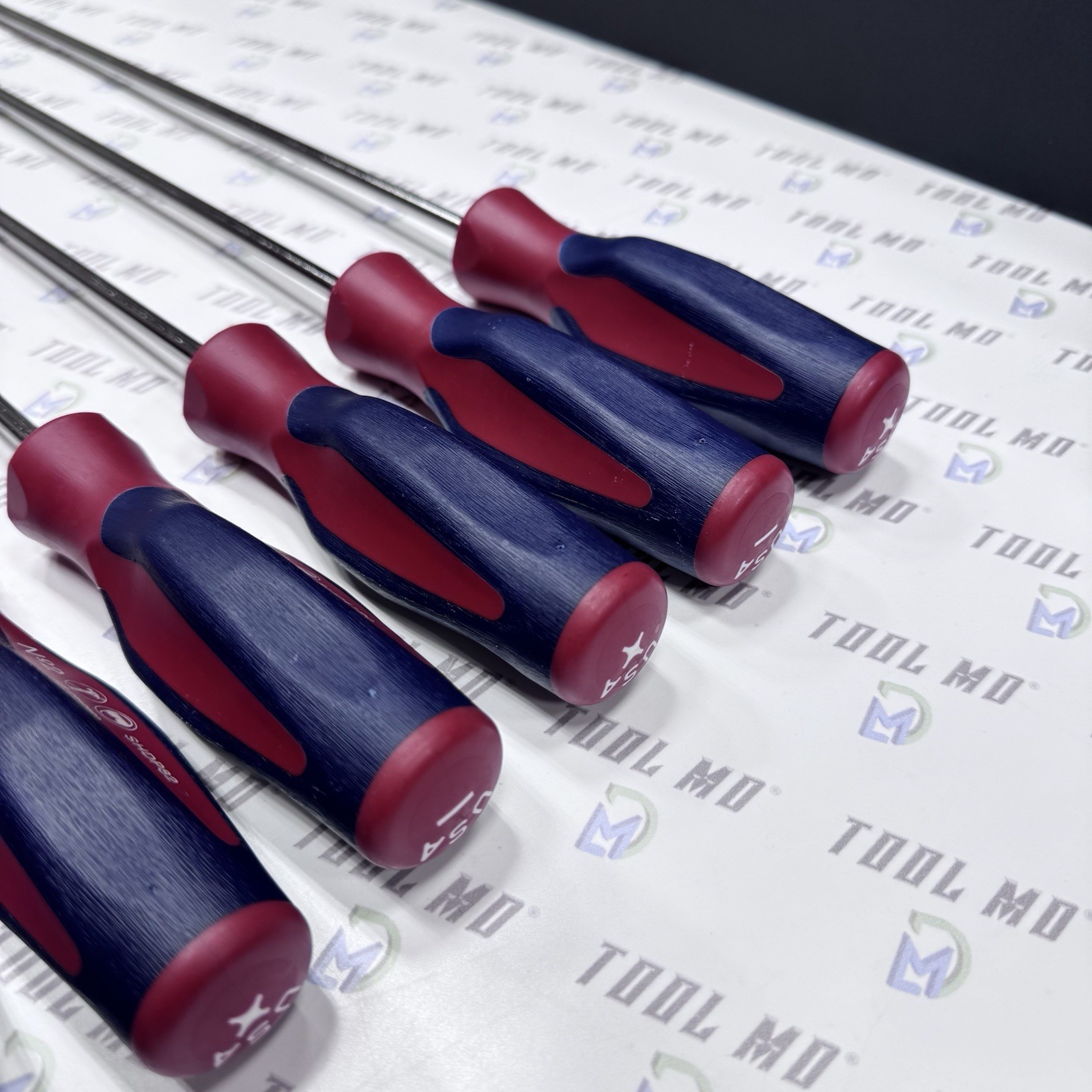Snap-on Tools USA RARE 8pc RED WHITE & BLUE Cabinet Screwdriver Set SHDXL80RWB
