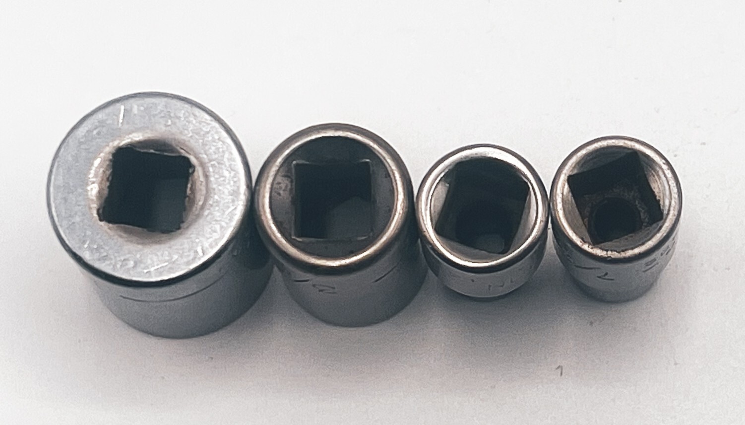 4-Piece Craftsman 6 Point, 1/4 Drive SAE Shallow Socket Mixed Lot