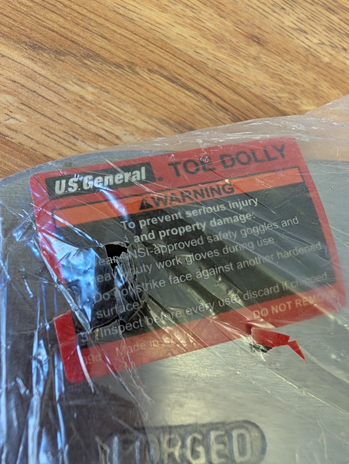 US General TOE Dolly For Auto Repair & Metal Forming Auto Body Work Brand New