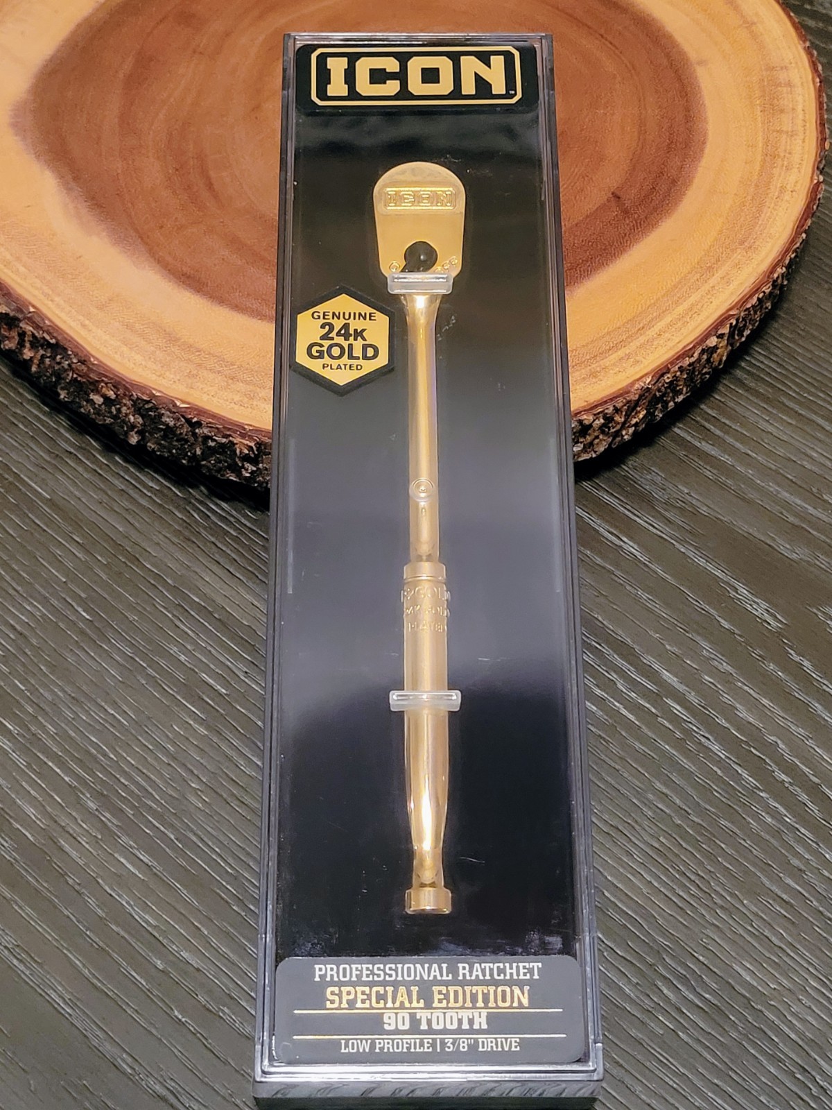 ICON 3/8 in. Drive Professional Special Edition Gold-Plated Ratchet