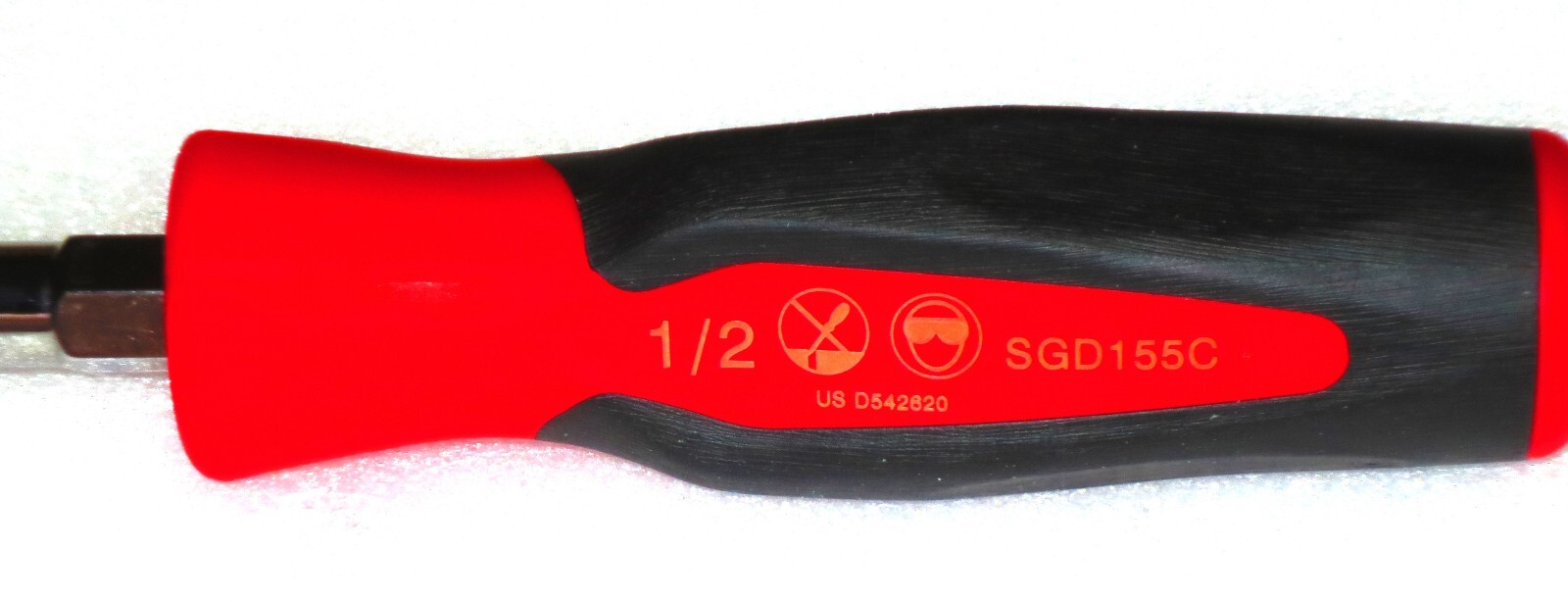 *NEW* Snap-on SGD155CR Large Marine Aircraft FLAT SLOTTED Plug Screwdriver *RED*