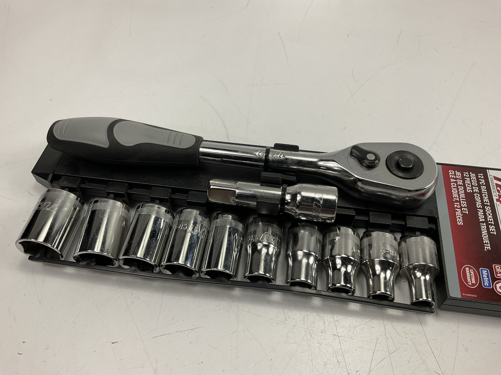 TEQ 1/2″ Ratchet + Socket Set 8mm 9mm 10mm 12mm 13mm 15mm 17mm 18mm 19mm 22mm