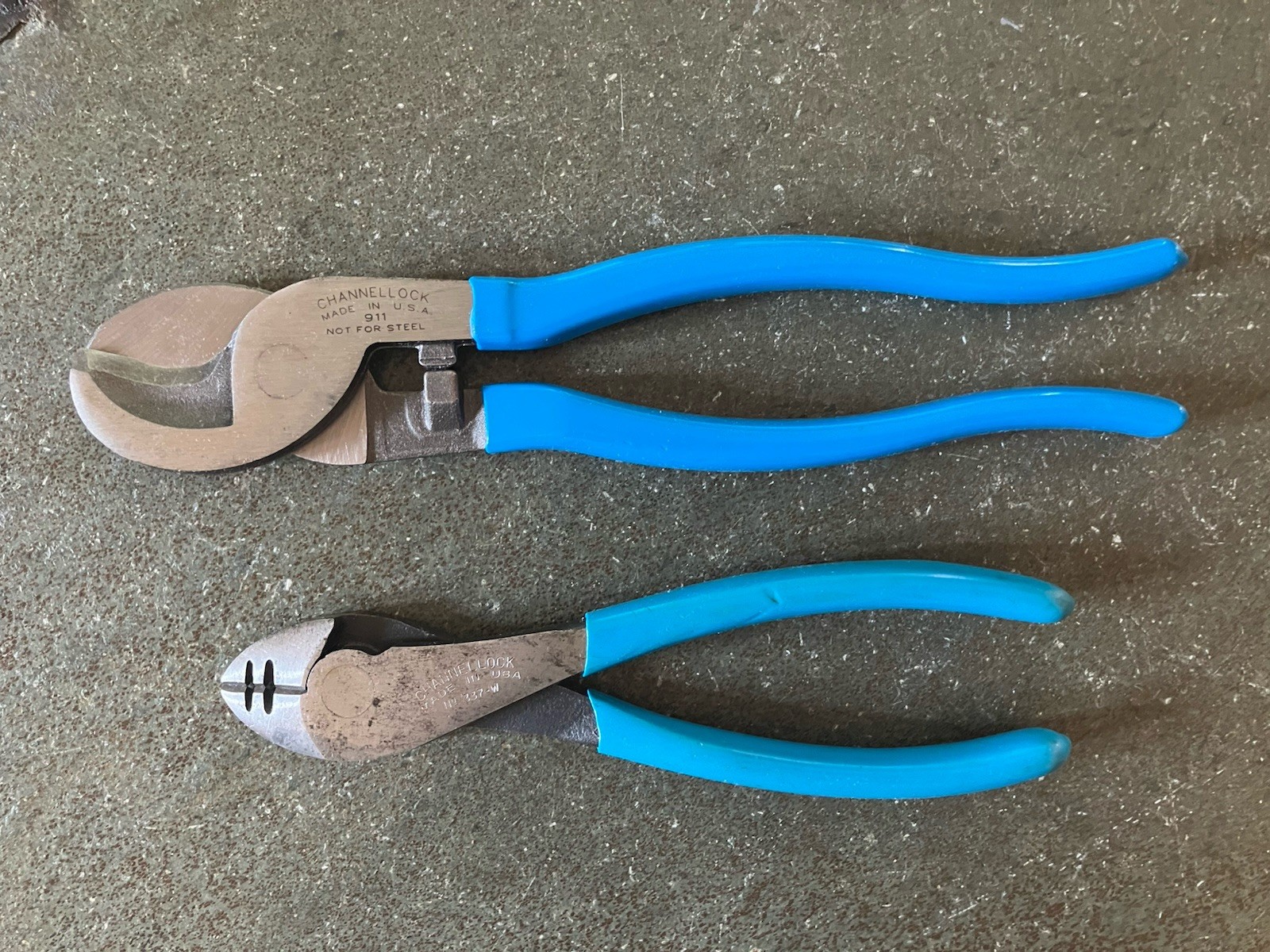 Channellock 337W & 911 Cutting Pliers Wire Stripper 2 Piece Set / USA