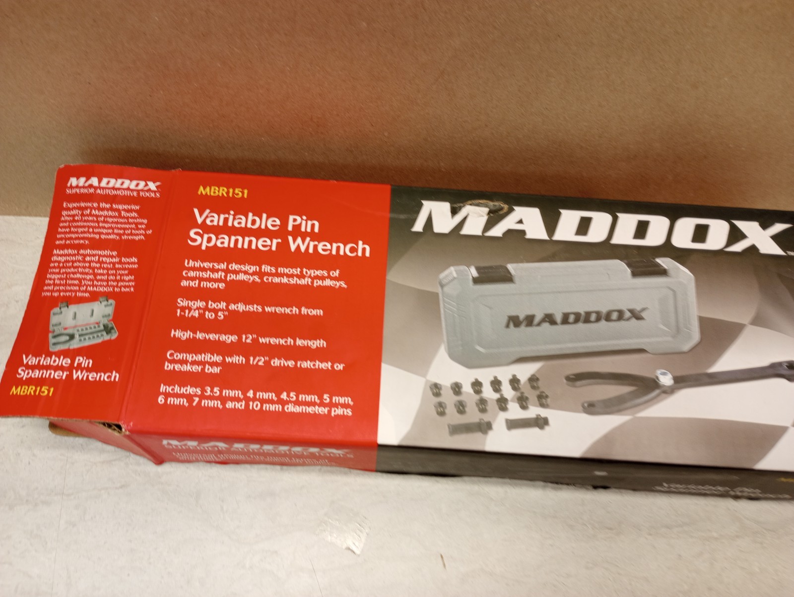 MADDOX Variable Pin Spanned Wrench – Universal Design – MBR151 – 70793