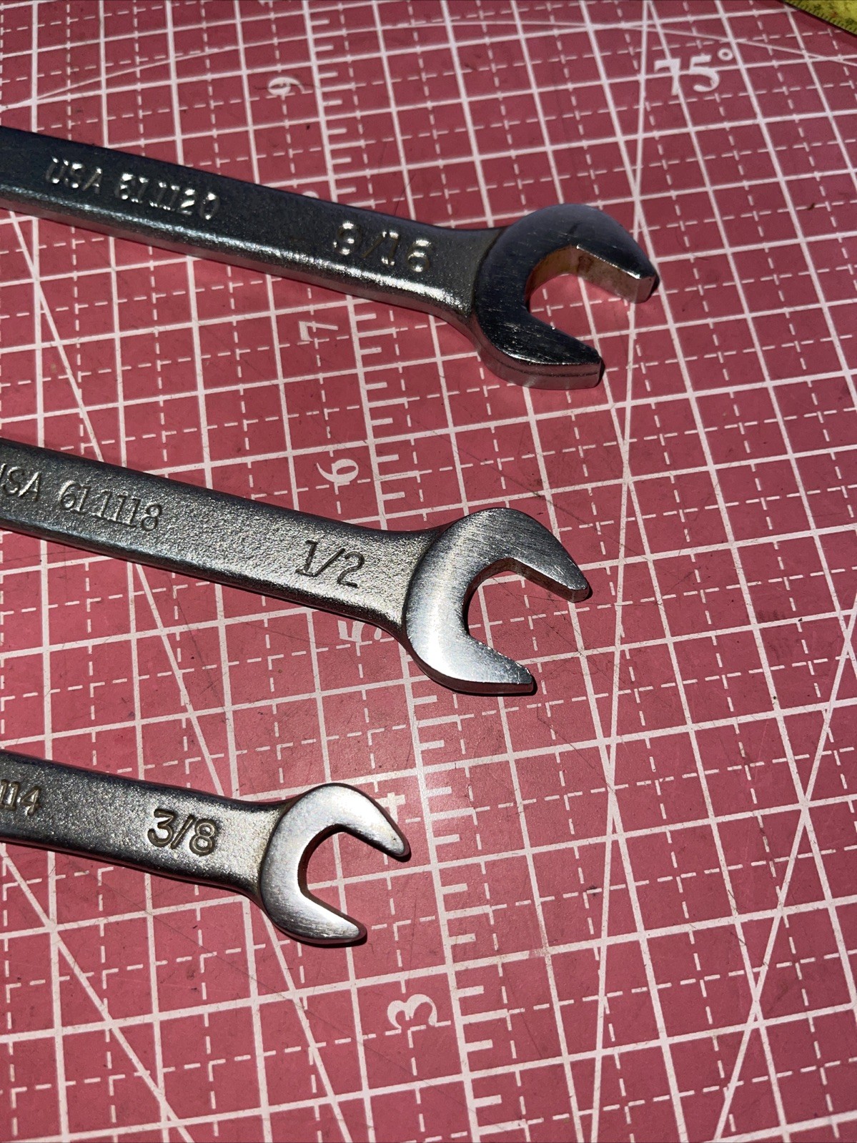 Easco USA 3 Piece SAE Open End Wrench Set 3/8 In – 5/8 In Vintage 3/8”-5/8”