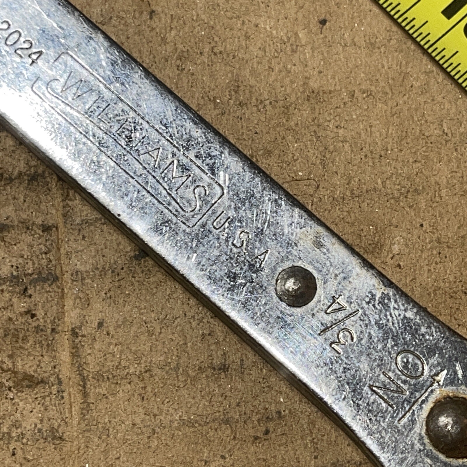 VINTAGE WILLIAMS USA RB-2024 3/4 In X 5/8 In Ratcheting Box End Wrench 12 Point