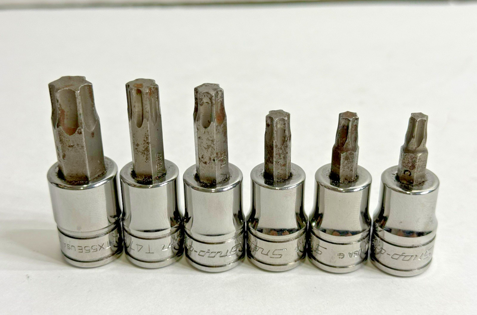 Snap On Torx Bit Socket 3/8″ Drive Set of 6: T55 T47 T45 T40 T30 T27