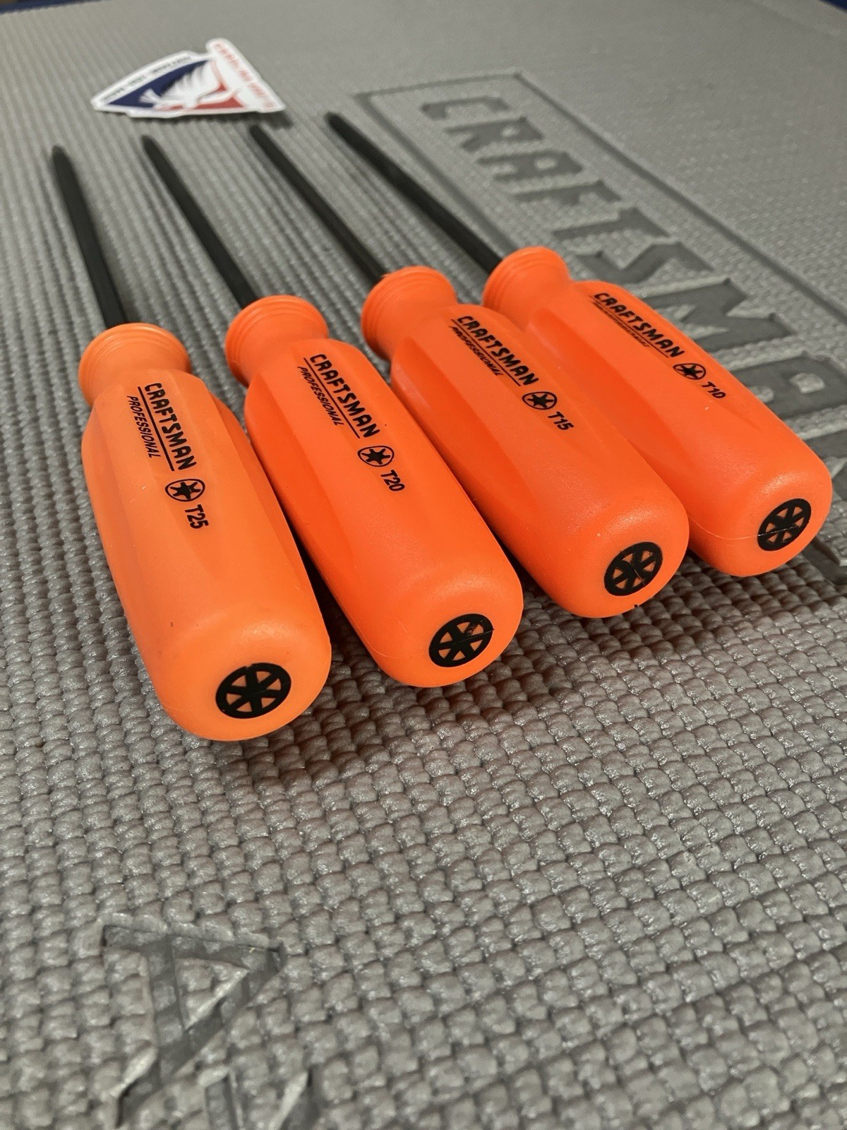 NOS Orange Craftsman Professional 4pc Torx Screwdrivers T10 T15 T20 T25 Rare!