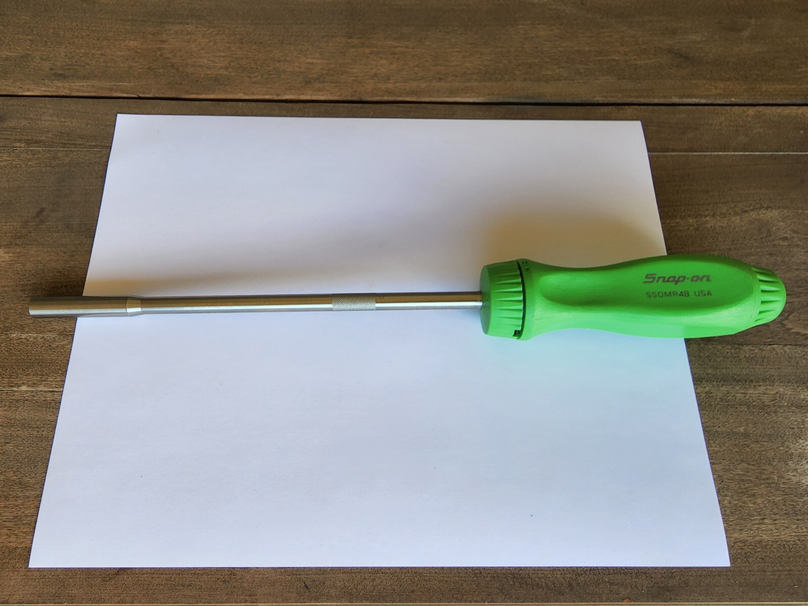 Snap-on Tools USA NEW GREEN Hard Grip 8″ Shaft Ratcheting Screwdriver SSDMR8AG