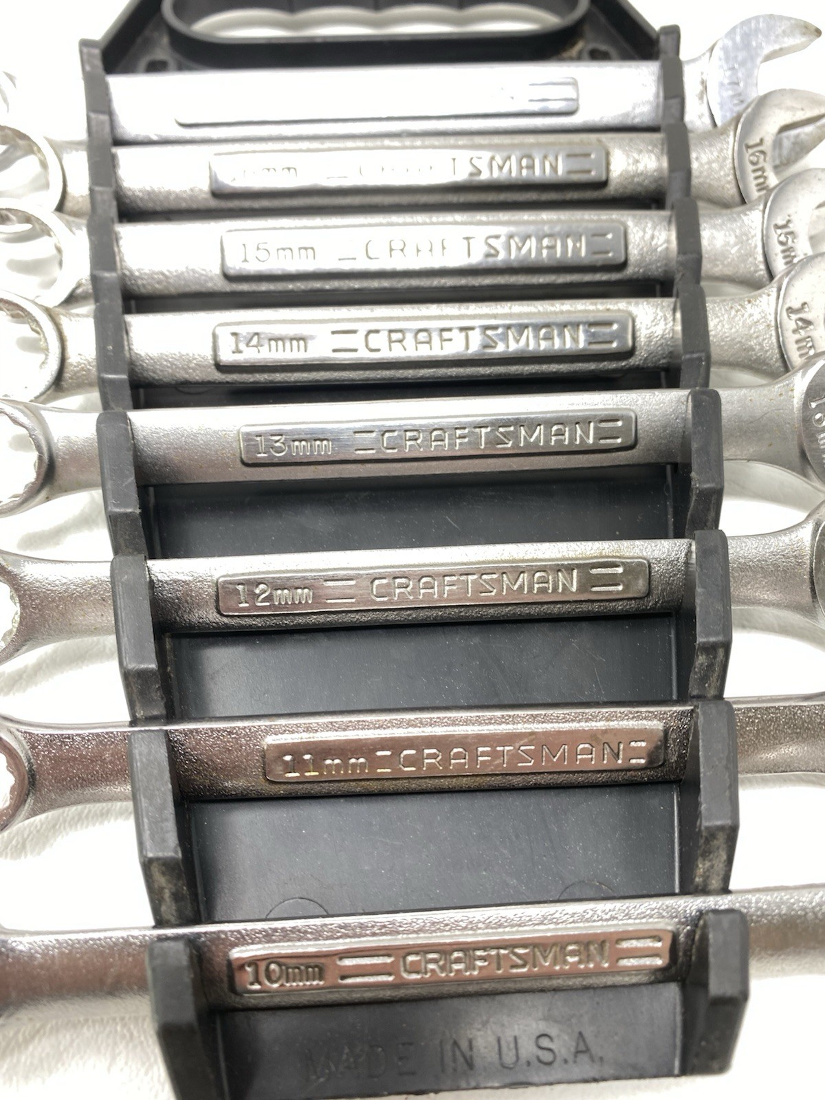 Vintage Craftsman USA Made Metric Combination Wrench Set 8pc Set 10-17mm Clean!