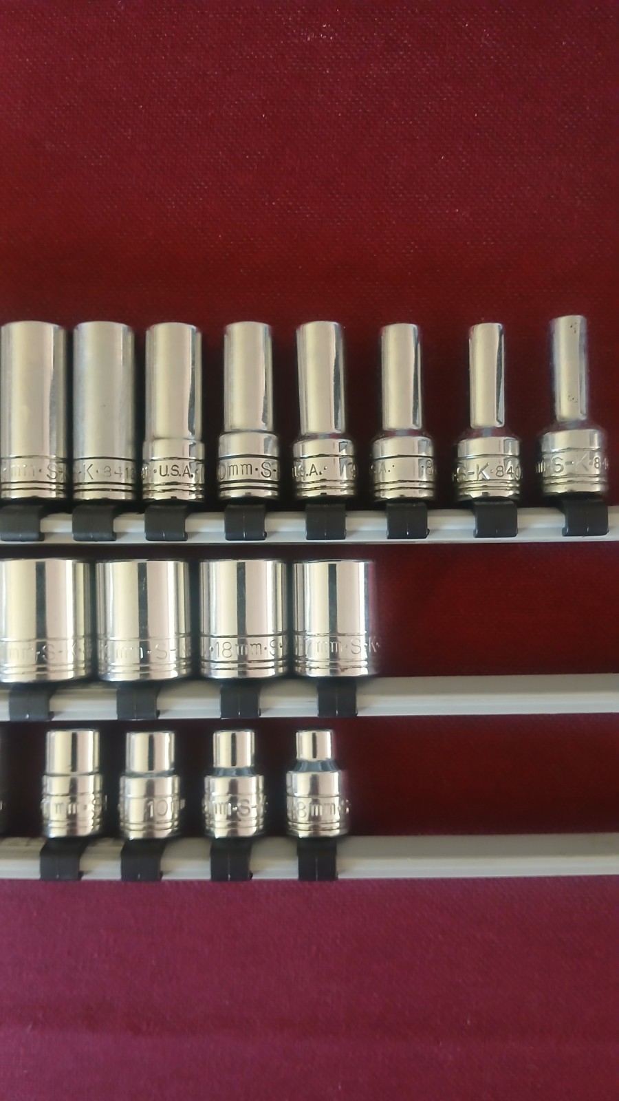SK Tools USA 31pc 3/8″ Drive 6 pt Metric Sockets 8mm-24mm Shallow 6mm-19mm Deep