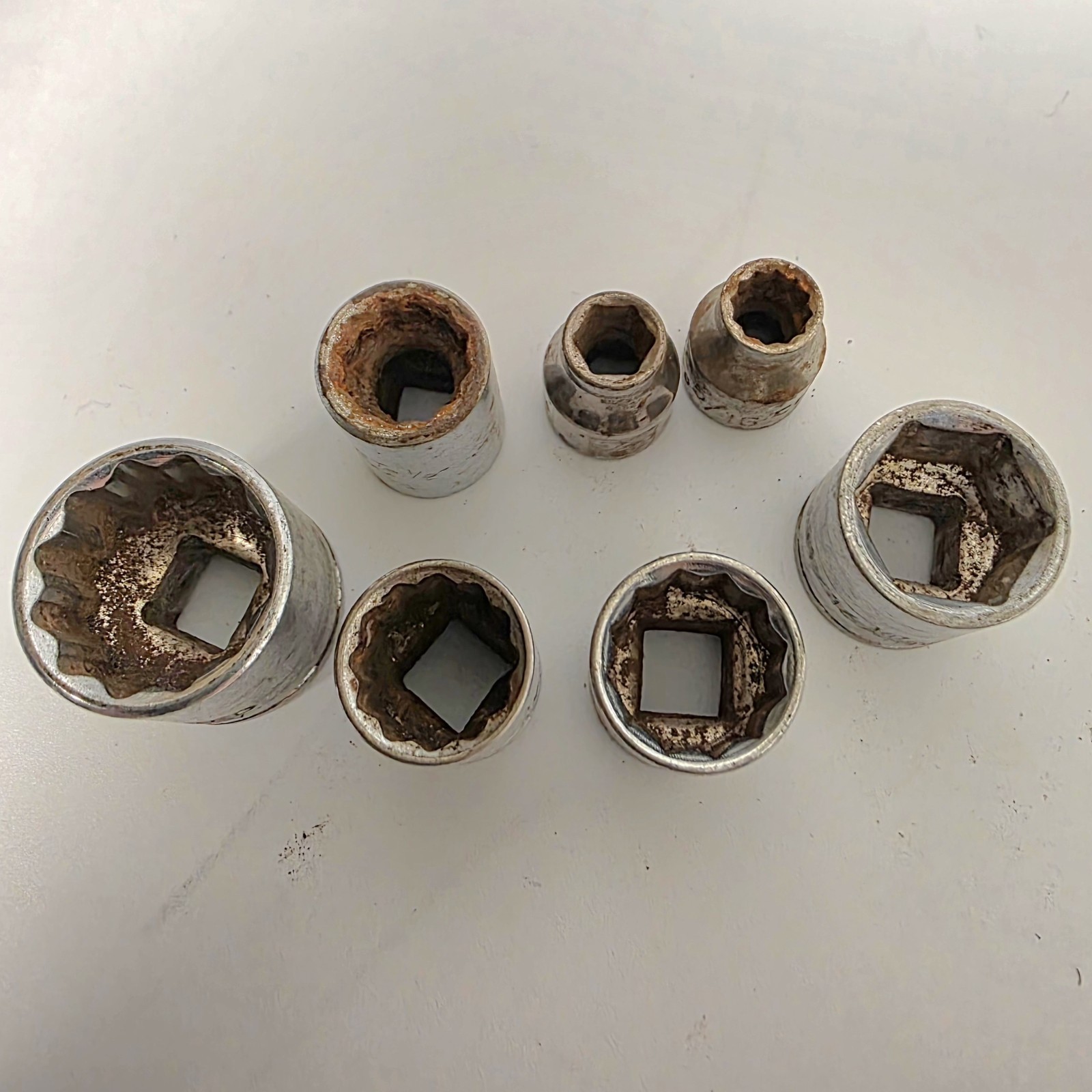 Used Various Shallow Sockets Assorted Sizes *See Pics For List #988