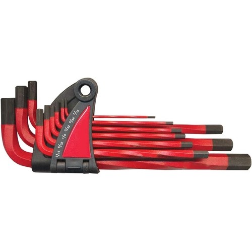 Mayhew 45053 Metric Twisted Hex Key Set, 10″ Overall Length, 9-Pieces