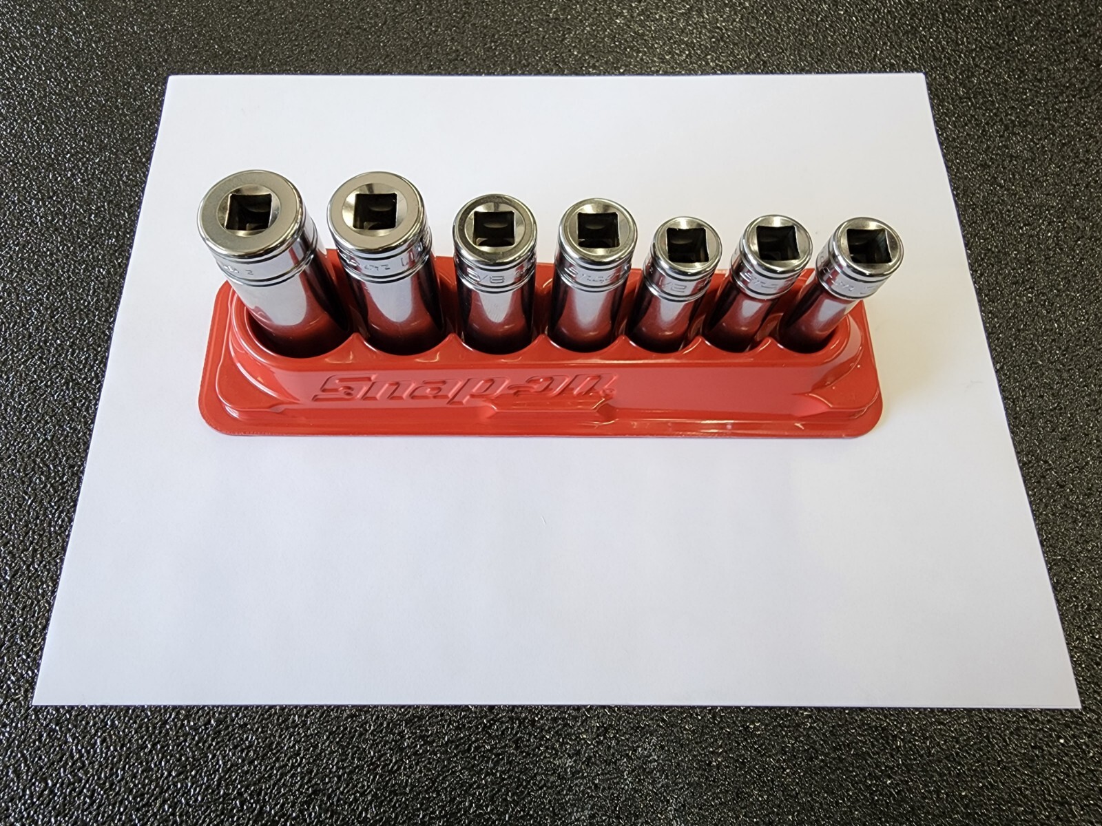 Snap-on Tools USA NEW 7pc 3/8″ Drive SAE 12 Point Deep Chrome Socket Set 207SFY