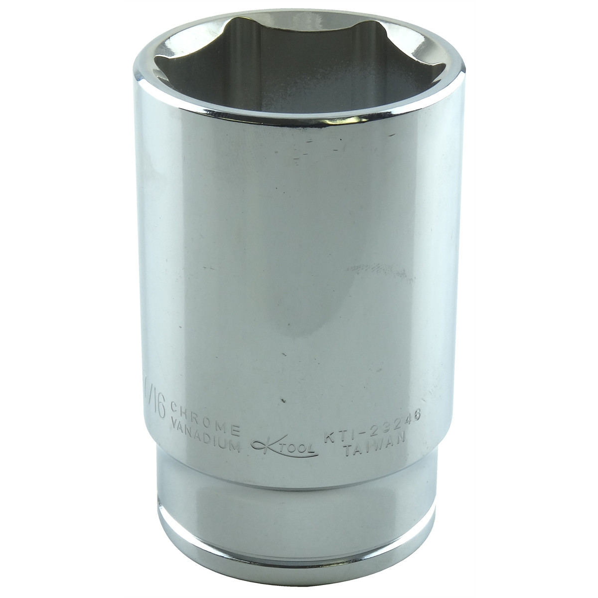 K-Tool 23246 1-7/16 x 1/2″ Drive 6pt Fractional SAE Deep Chrome Socket