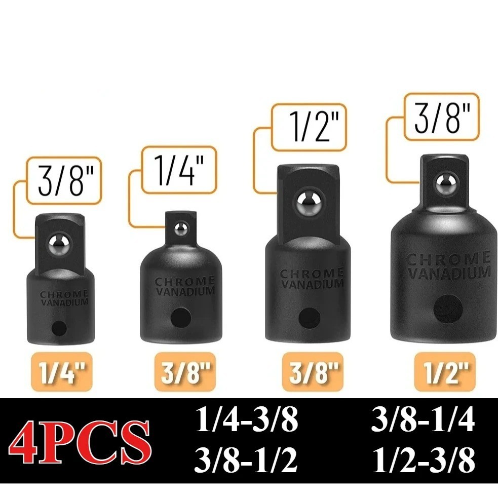 7PCS 1/4″ 3/8″ 1/2″ Drive Impact Socket Adapter Set Hex Shank Adapters&Reducers