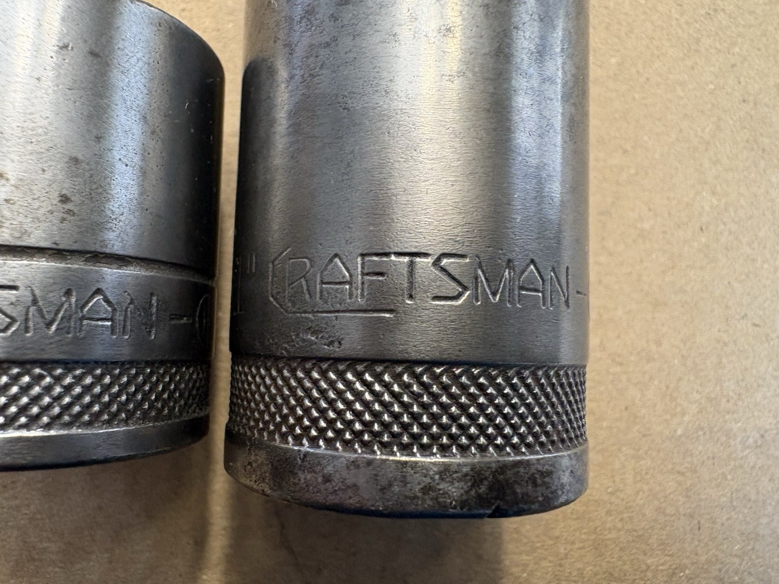 Vintage Tools Craftsman Circle H 1/2″ Drive 12 Point Deep Socket 15/16″ & 1”