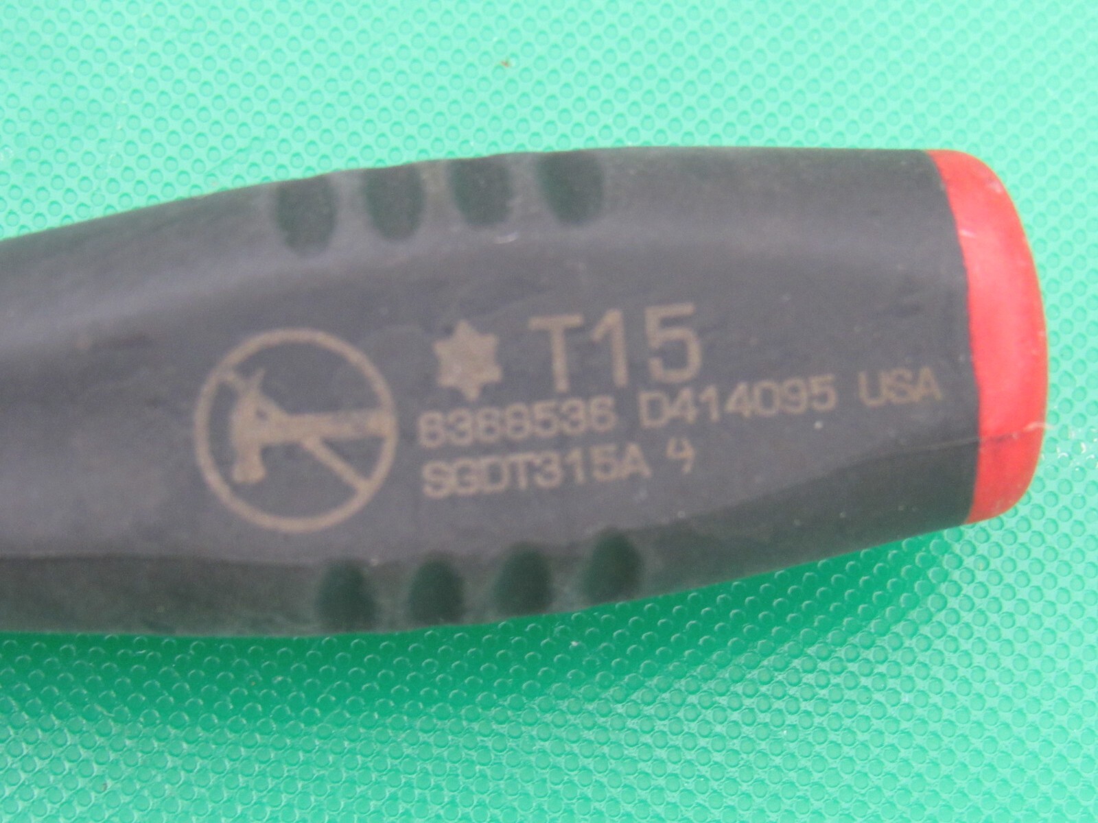 SNAP ON SGDT315A T15 BLACK RED MINI SOFT GRIP HANDLE TORX SCREWDRIVER SGDT315 15