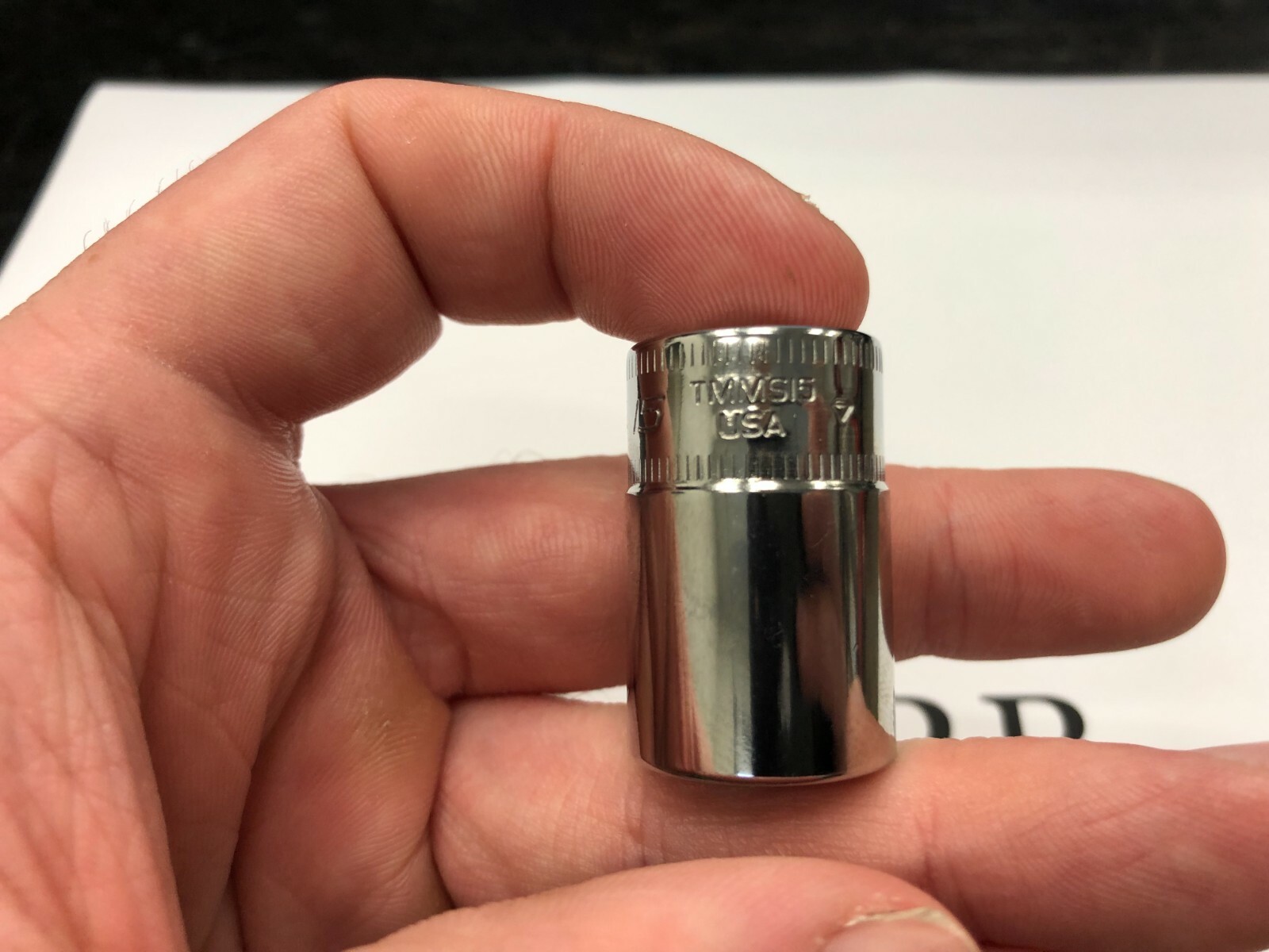 Snap-on Tools USA NEW 1/4″ Drive 15mm Metric Semi Deep 6PT Chrome Socket TMMS15