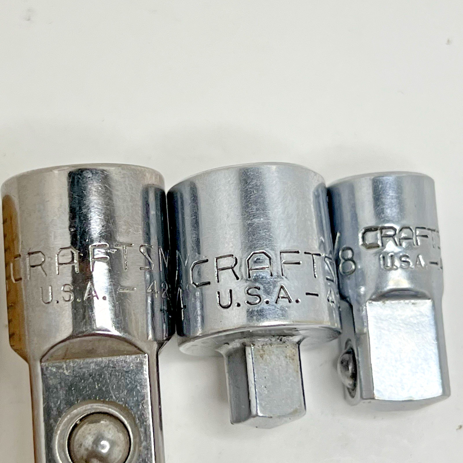 3-Craftsman (3/8 F-1/2 M) -(1/4 F -3/8 M) -(3/8 F -1/4 M) Converter Adapters USA