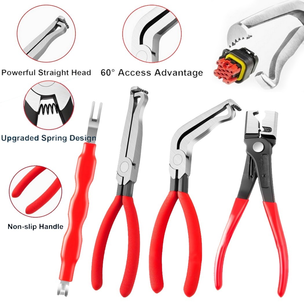 4Pcs Electrical Disconnect Pliers 60° Automotive Electrical Connector Separator