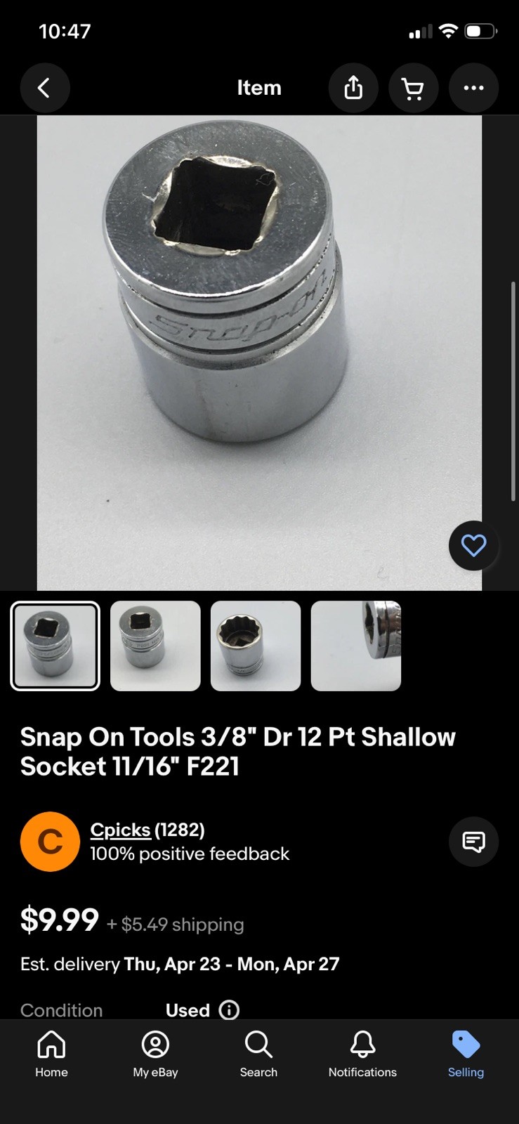snap on socket lot – assorted