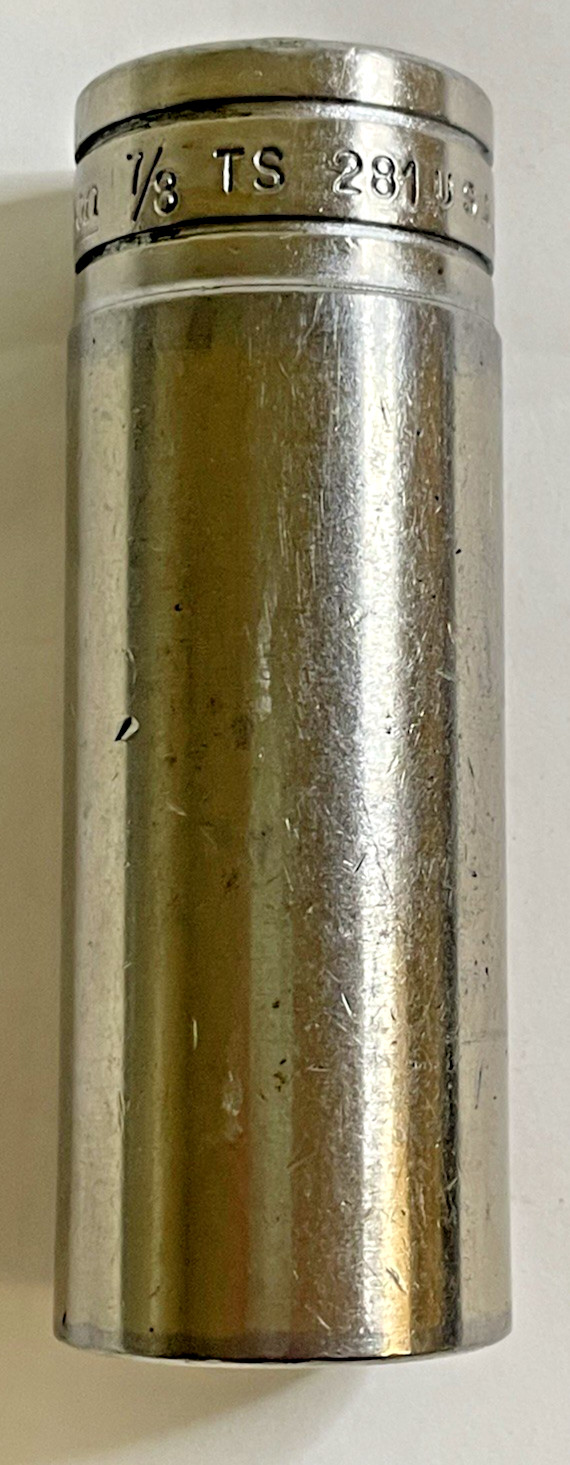 Snap-On TS-281 7/8″ SAE Flank Drive Deep Socket 1/2″ Drive 6 Point Made in USA