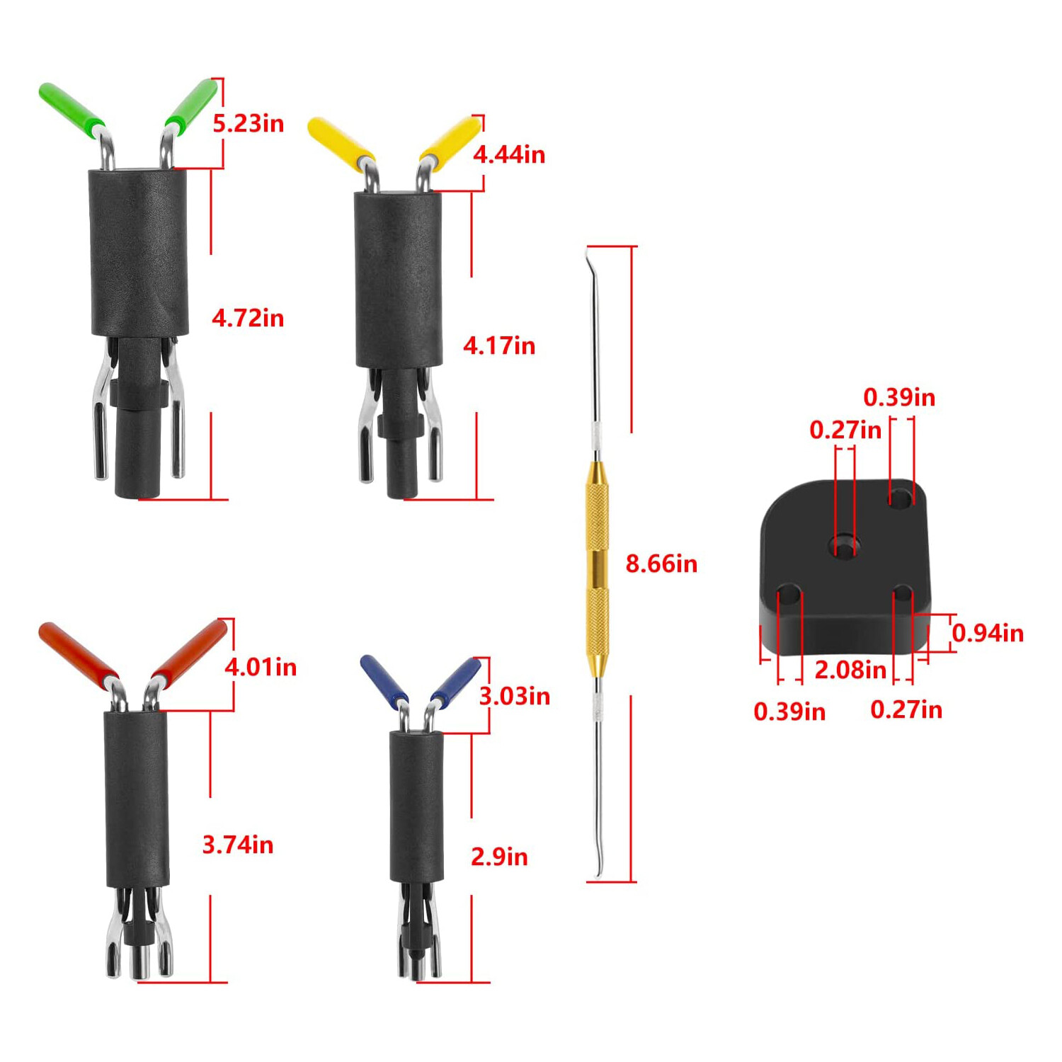 Rod Seal Install Set Hydraulic U-Cup Twistor Installation Tools Kits (6pcs/Set)