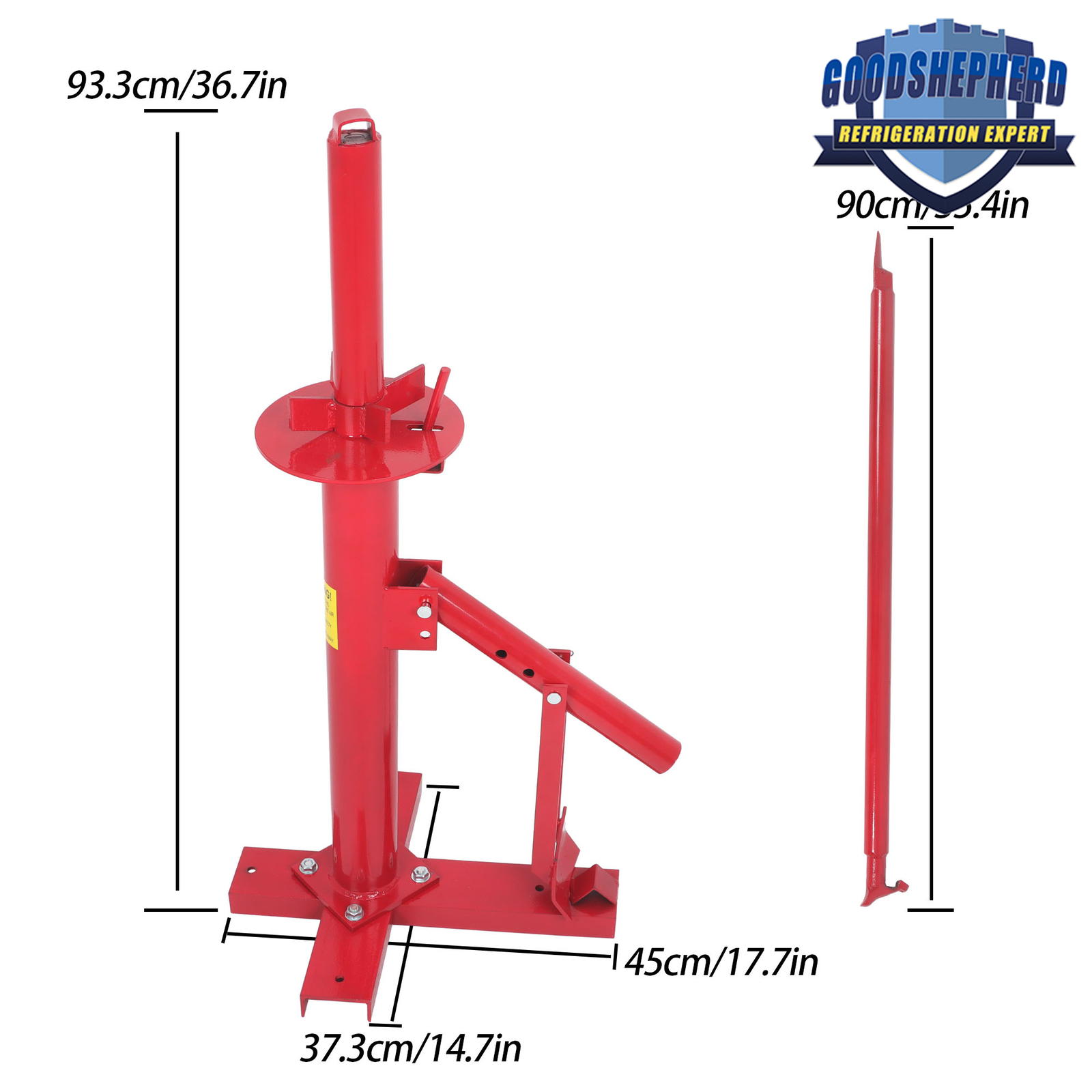 Portable Hand Bead Breaker Mounting Tool 8″ to 16″ Tires Manual Tire Changer Red