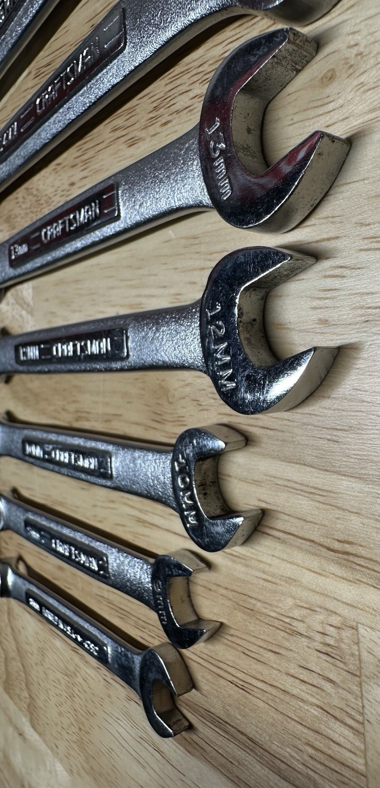 Craftsman USA 8-19mm Metric Wrench Set 4291 9 Piece Missing 6mm