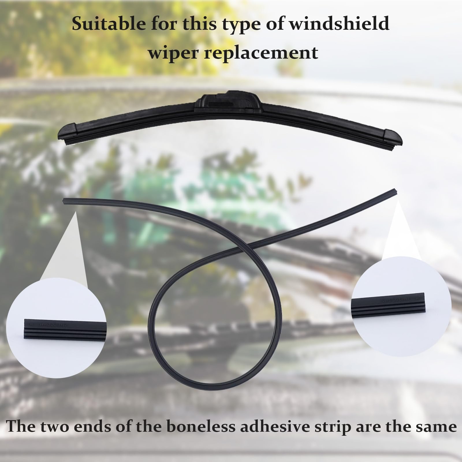4pcs 32inches 800mm Windscreen Wiper Replacement Rubbers Rubber Universal, Windshield W…