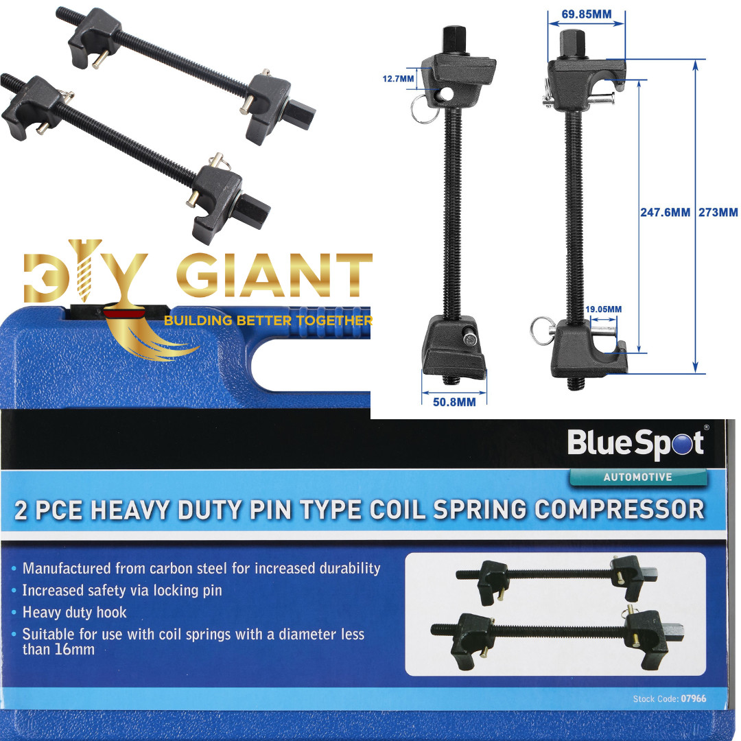 Blue Spot Extra Long Heavy Duty Pin Type Coil Spring Compressor Clamps 07966