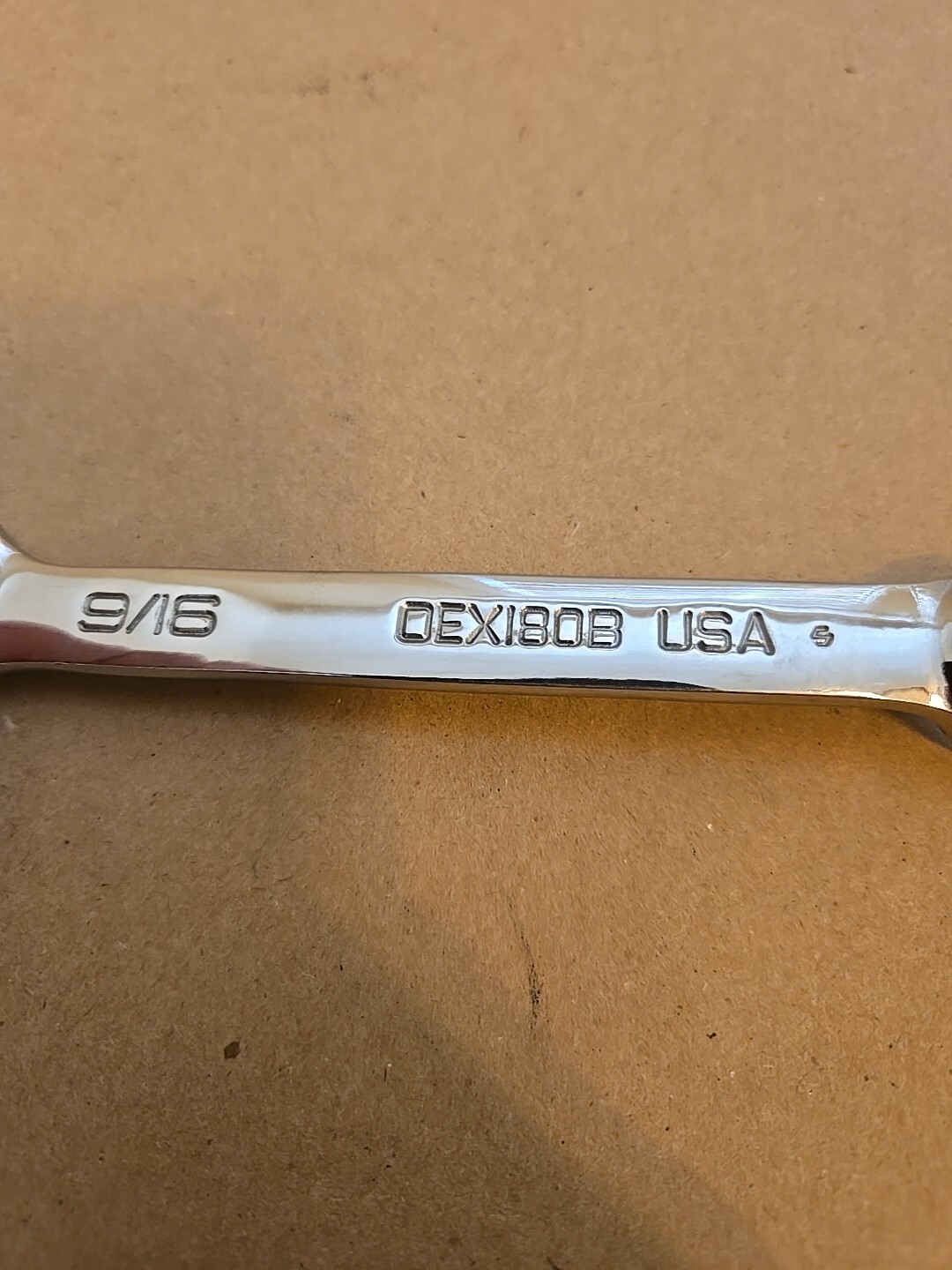 Snap On 9/16″ 12PT SAE Short Chrome Combination Wrench OEX180