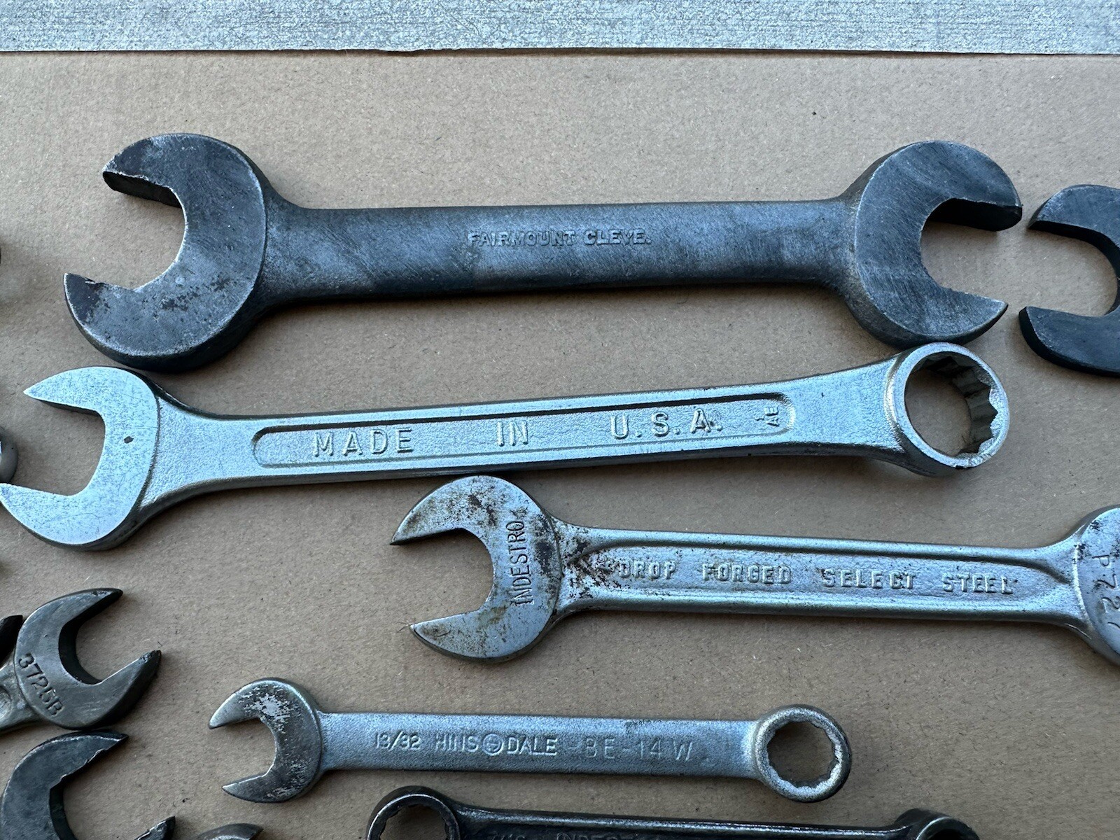 Vtg USA Combo Wrench Mixed Lot SAE Metric 6pt 12pt Deere Shelley Specialty Etc